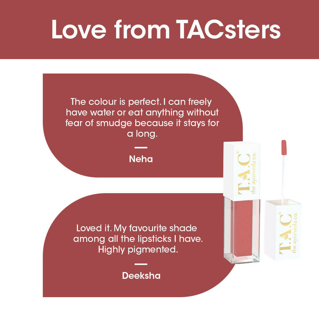 TAC - The Ayurveda Co. Liquid Matte Brown Bae Lipstick | Grocsy