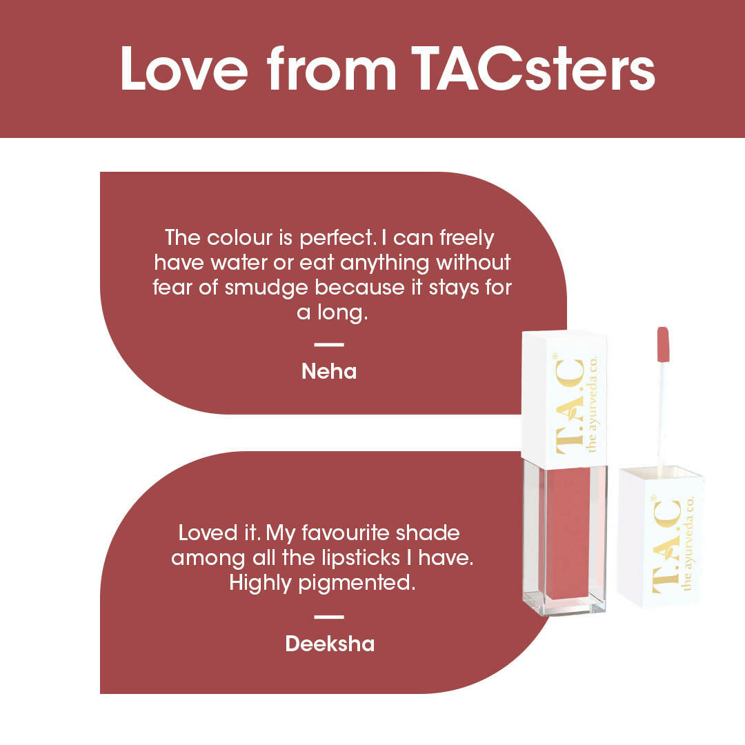 TAC - The Ayurveda Co. Liquid Matte Brown Bae Lipstick | Grocsy