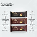 Miduty by Palak Notes Protein Bars Combo (Belgium Chocolate, Arabica Coffee and Cranberry) | Grocsy