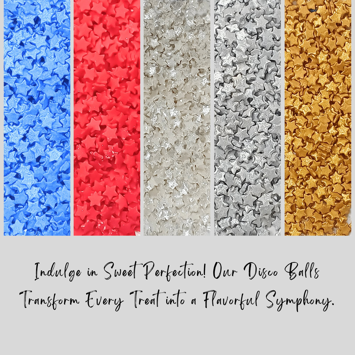 Confect Mix Blue, Red, Silver, White & Gold Patriotic Sprinkles | Mighty Hero Sprinkles | Grocsy