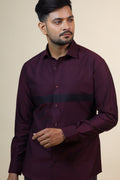 Mauvais Burgundy Designer Men's Shirt by Hilo Design | Grocsy