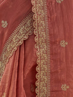 kasee Embellished Zardozi Silk Blend Saree | Grocsy