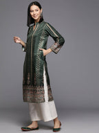 Ahalyaa Women's Traditional wear Kurta - Dark Green | Grocsy