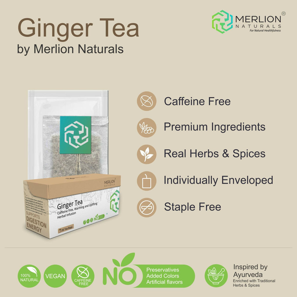 Merlion Naturals Ginger Tea Bags | Grocsy