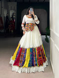 Lorenvalley Fashion White Pure Rayon Multi Colour Patch With Lace Touch Up Lehenga Choli | Grocsy