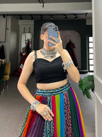 Lorenvalley Fashion Multicolor Pure Rayon Printed With Gota Patti Touch Up Lehenga Choli | Grocsy