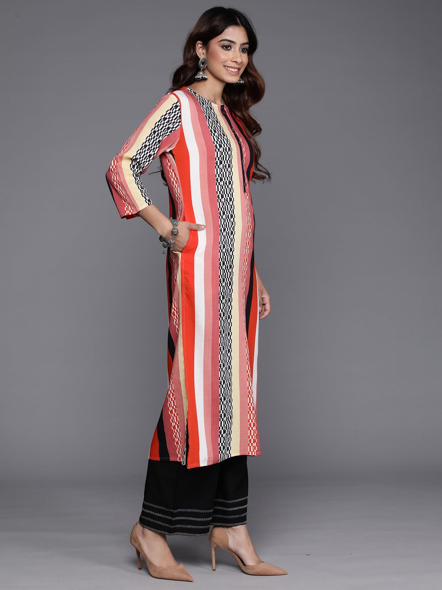 Indo Era Multi Printed Straight Kurta | Grocsy