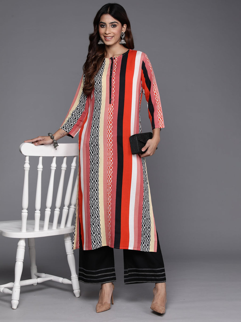 Indo Era Multi Printed Straight Kurta | Grocsy