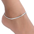 AanyaCentric Silver Plated Traditional Anklets Payal - Classic and Stylish for Women and Girls | Grocsy