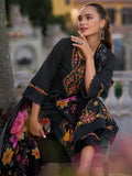 Indo Era Black Embroidered Straight Kurta Trousers With Dupatta set | Grocsy