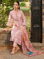 Indo Era Mauve Embroidered A-Line Kurta Trousers With Dupatta set | Grocsy