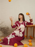 Indo Era Red Printed A-Line Kurta Salwar set | Grocsy