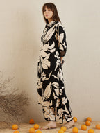 Indo Era Black Printed Straight Kurta Trousers set | Grocsy