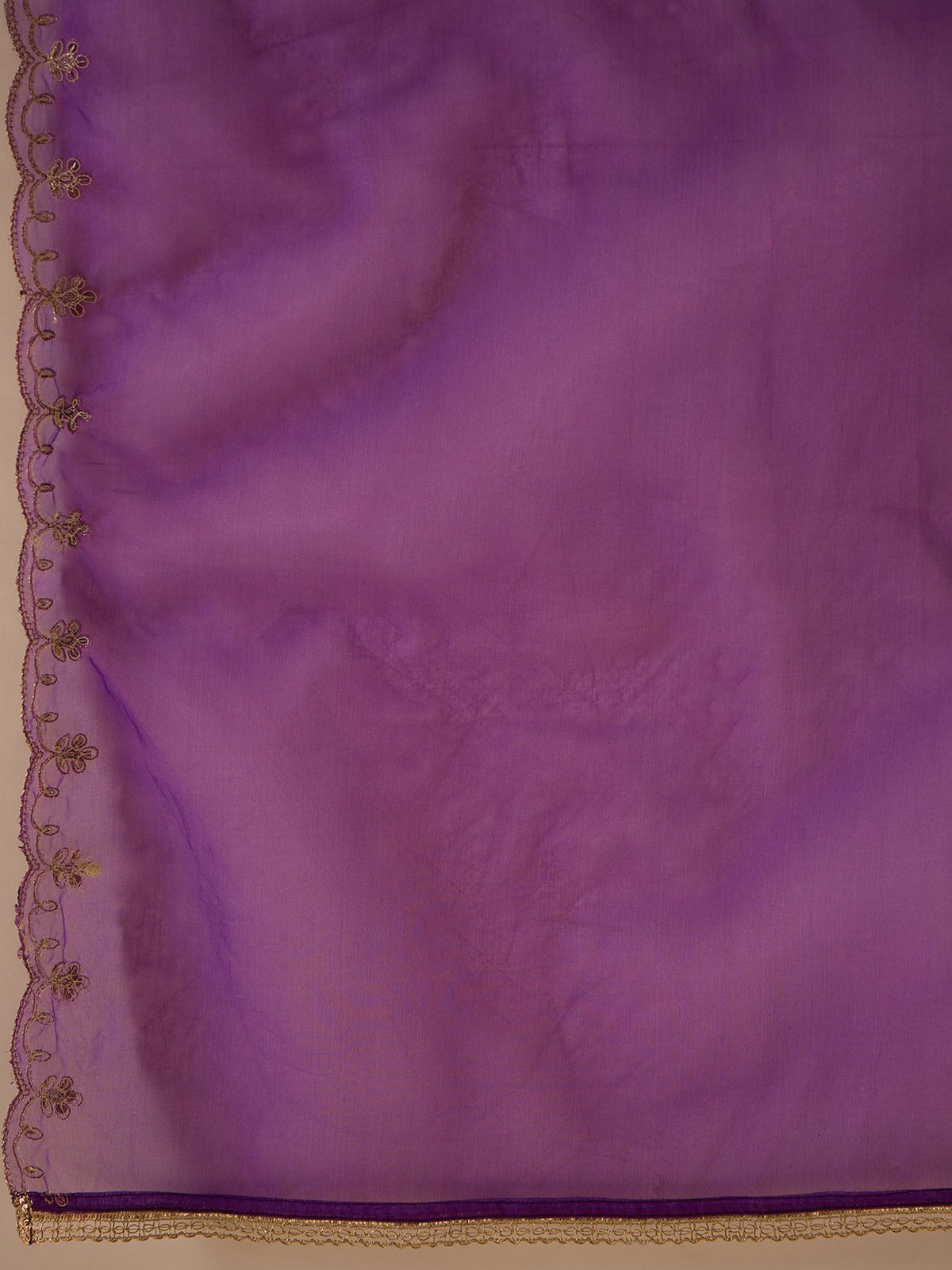 Indo Era Purple Embroidered Straight Kurta Trousers With Dupatta set | Grocsy