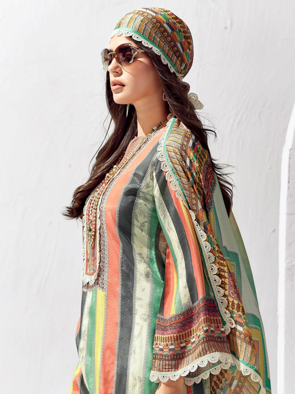 Indo Era Multi Printed Straight Kurta Trousers set | Grocsy