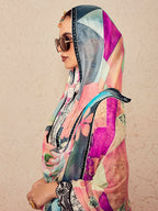 Indo Era Off White Printed Straight Kurta Trousers With Dupatta Set | Grocsy