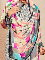 Indo Era Off White Printed Straight Kurta Trousers With Dupatta Set | Grocsy