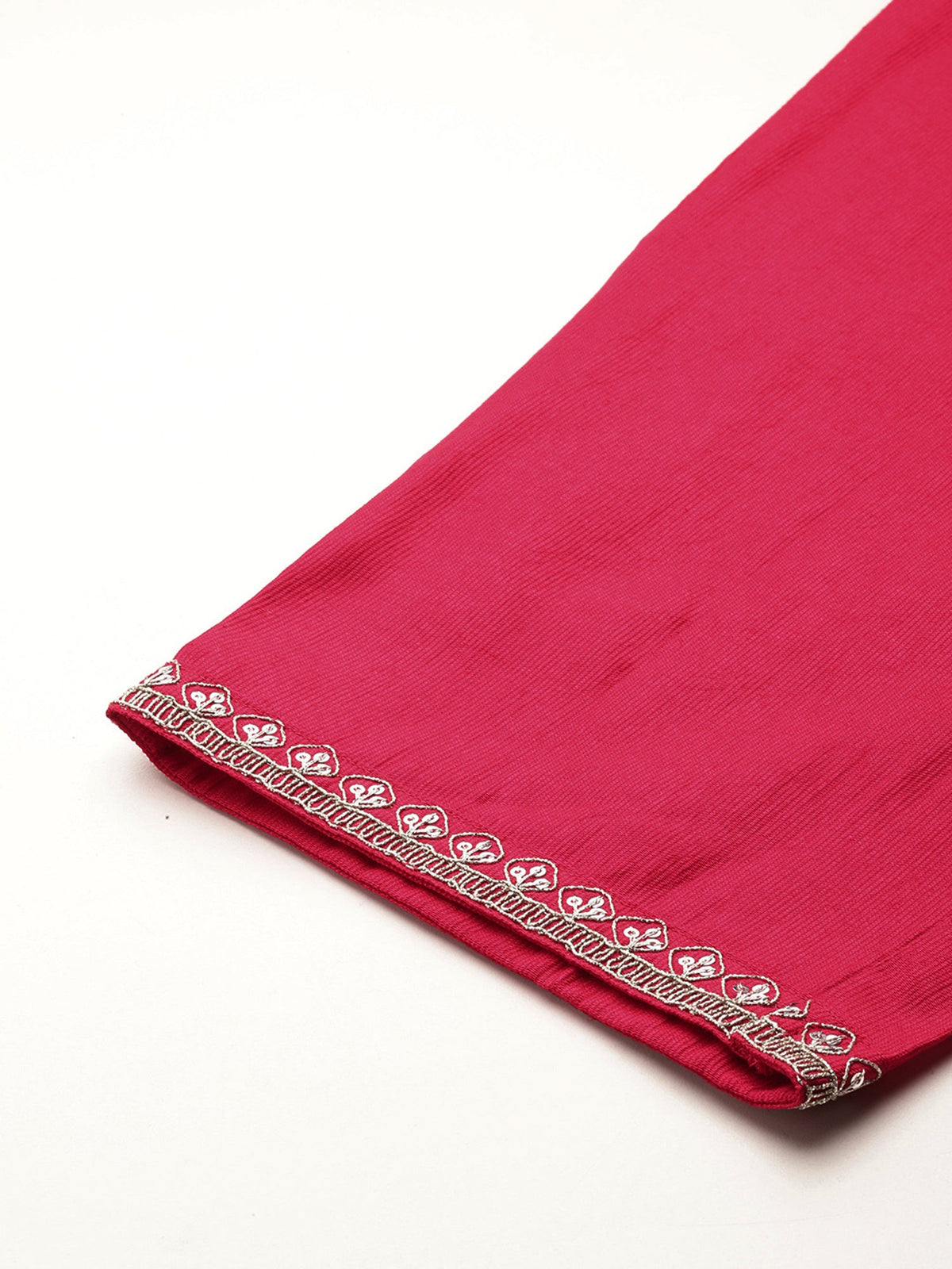 Indo Era Pink Embroidered Straight Kurta Trousers With Dupatta set | Grocsy