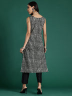 Indo Era Black Printed Straight Kurta | Grocsy