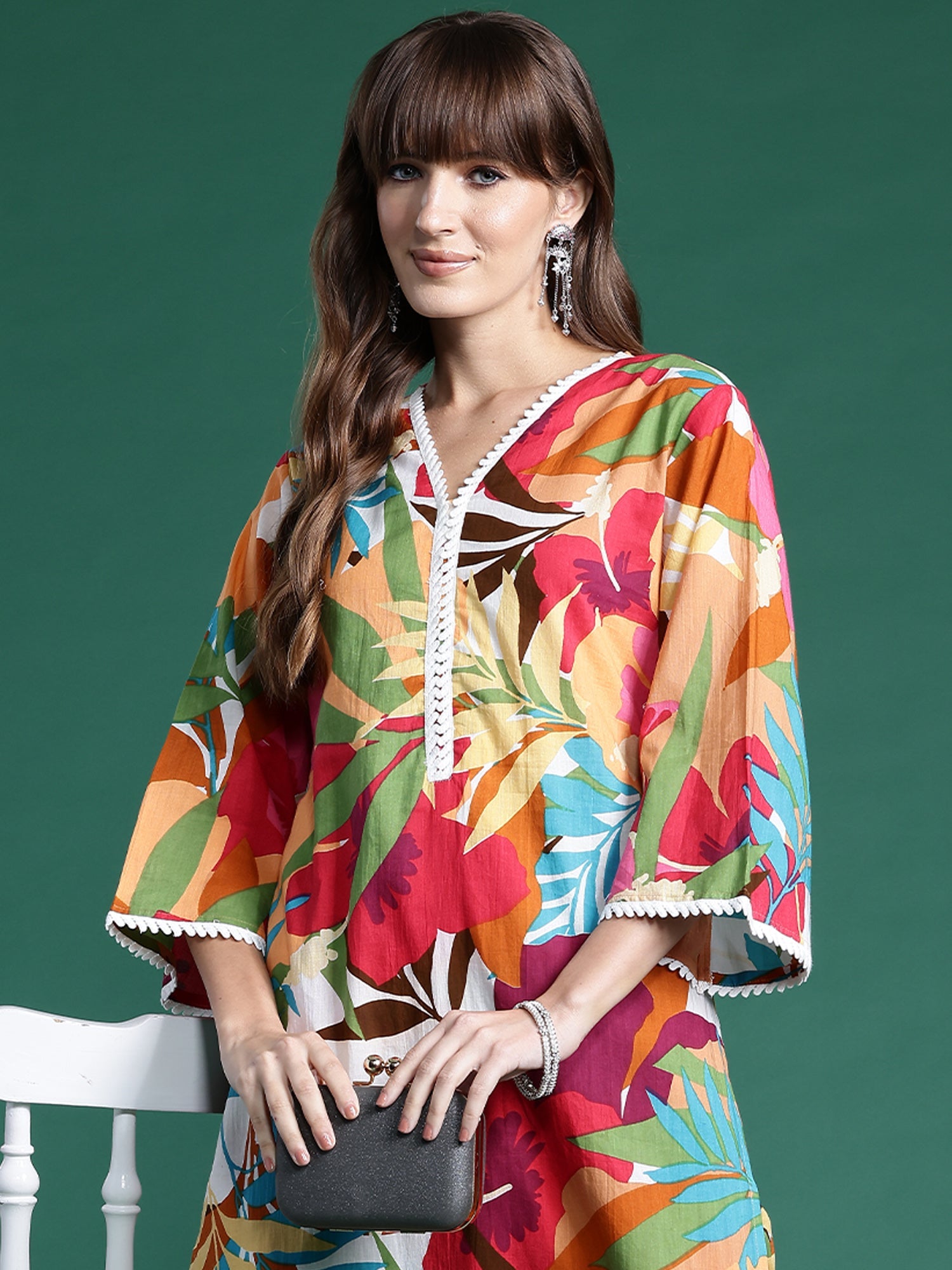 Indo Era Multi Printed Straight Kurta Trousers set | Grocsy