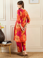 Indo Era Multi Printed Straight Kurta Trousers set | Grocsy