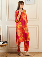 Indo Era Multi Printed Straight Kurta Trousers set | Grocsy