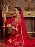Indo Era Magenta Embroidered Straight Kurta Trousers With Dupatta set | Grocsy