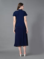Myshka Women's Navy Blue colour Co-ord set | Grocsy