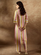 Indo Era Multi Embroidered Straight Kurta Trousers Set | Grocsy