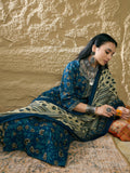 Indo Era Teal Printed Straight Kurta Salwar With Dupatta set | Grocsy