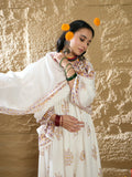 Indo Era White Printed A-Line Kurta Trousers With Dupatta Set | Grocsy
