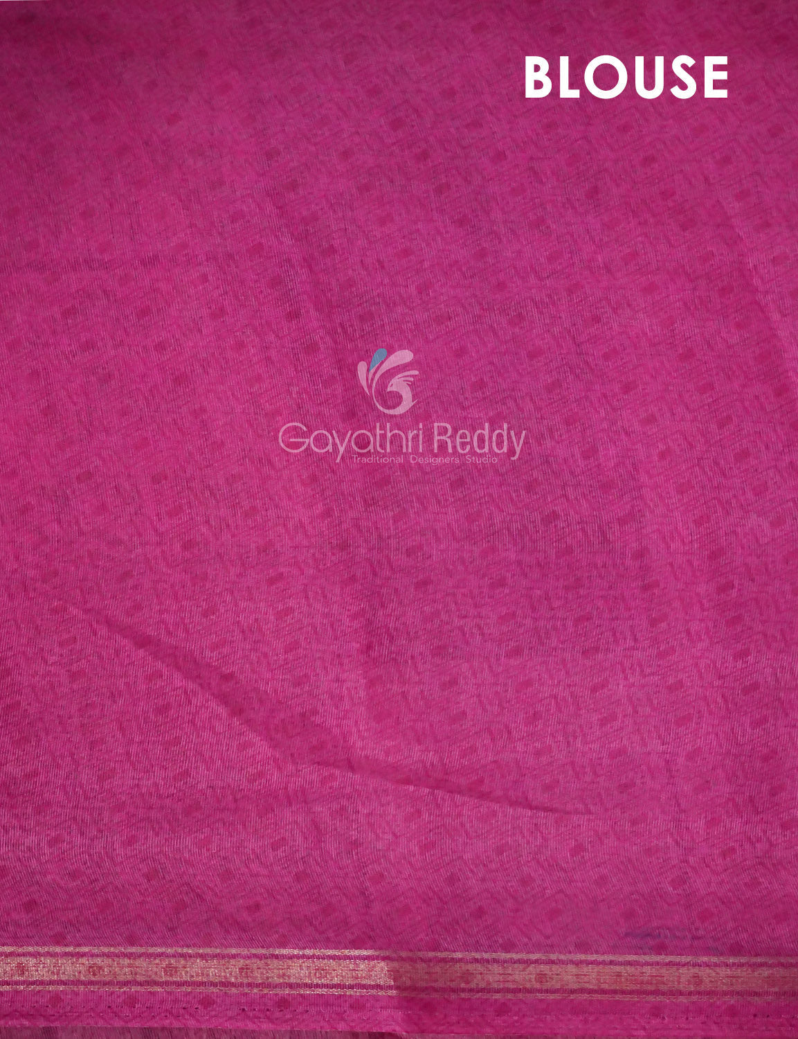 Rama Green Printed Semi Chanderi Saree By Gayathri Reddy Designer Studio | Grocsy