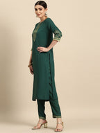 All About You Ethnic Motifs Print Kurta with Trousers & With Dupatta | Grocsy
