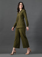 Myshka Women's Olive Everyday Lounge Set | Grocsy