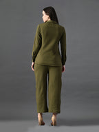 Myshka Women's Olive Everyday Lounge Set | Grocsy