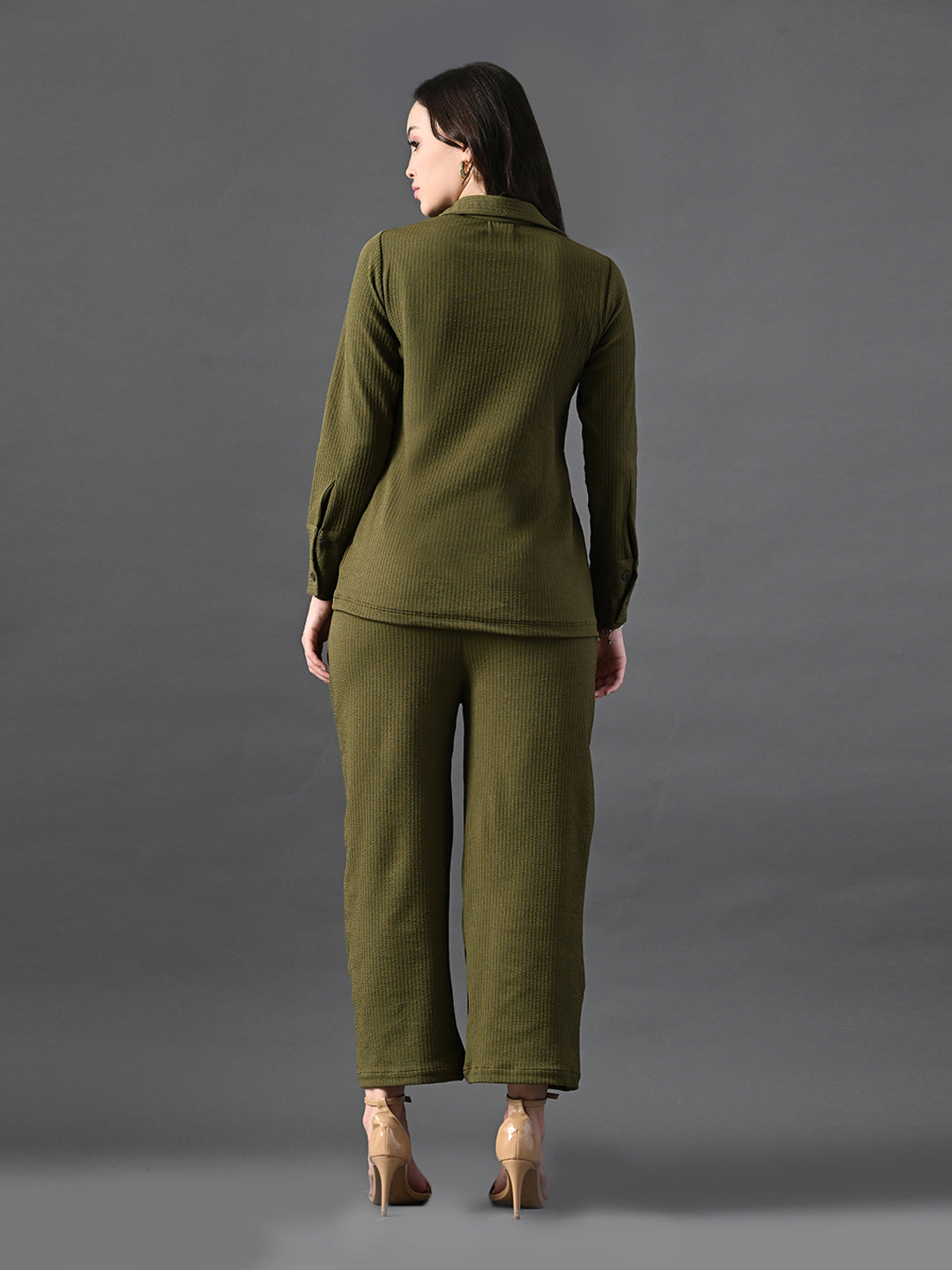 Myshka Women's Olive Everyday Lounge Set | Grocsy