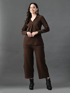Myshka Women's Coffe Everyday Lounge Set | Grocsy