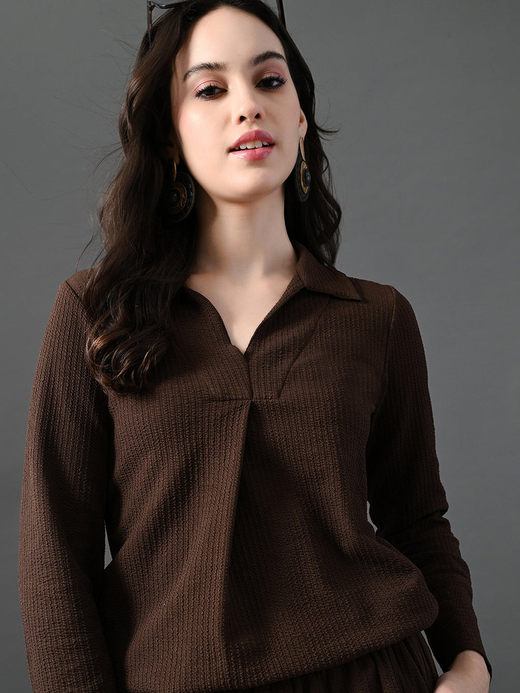 Myshka Women's Coffe Everyday Lounge Set | Grocsy