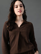 Myshka Women's Coffe Everyday Lounge Set | Grocsy