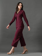Myshka Women's Wine Everyday Lounge Set | Grocsy