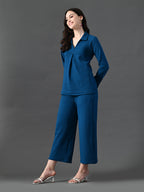 Myshka Women's Blue Everyday Lounge Set | Grocsy