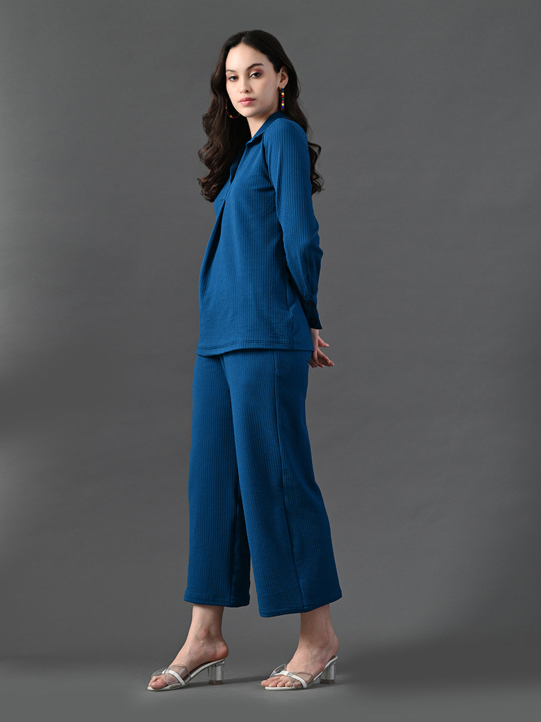 Myshka Women's Blue Everyday Lounge Set | Grocsy