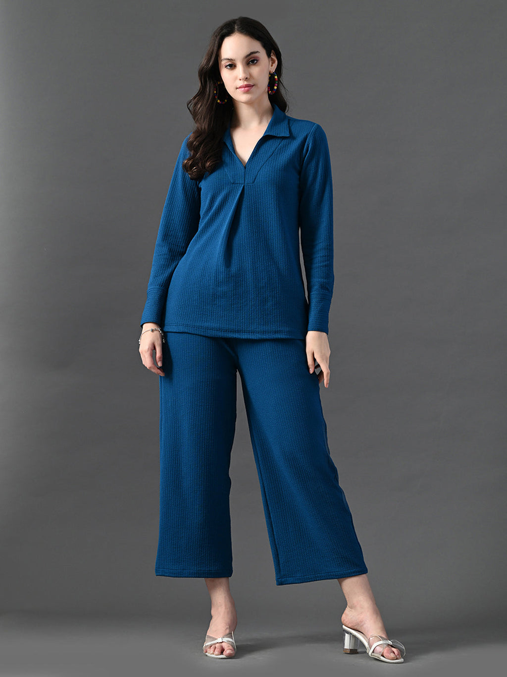 Myshka Women's Blue Everyday Lounge Set | Grocsy