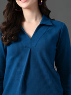 Myshka Women's Blue Everyday Lounge Set | Grocsy