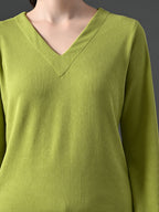 Myshka Women's Green Ribbed Cord Set | Grocsy