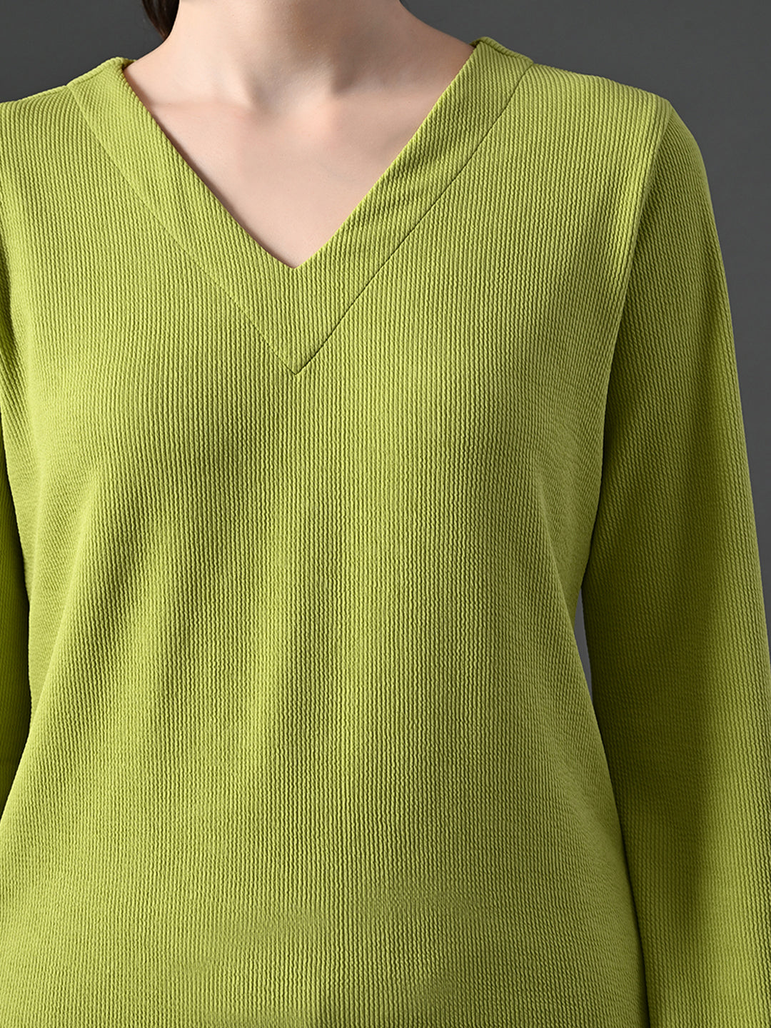 Myshka Women's Green Ribbed Cord Set | Grocsy