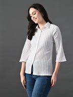 Myshka Women's Green Pleated Top | Grocsy