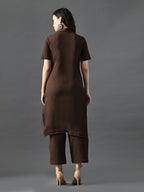 Myshka Women's Coffe Brown Kurta Set | Grocsy