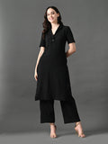Myshka Women's Black Kurta Set | Grocsy