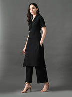 Myshka Women's Black Kurta Set | Grocsy